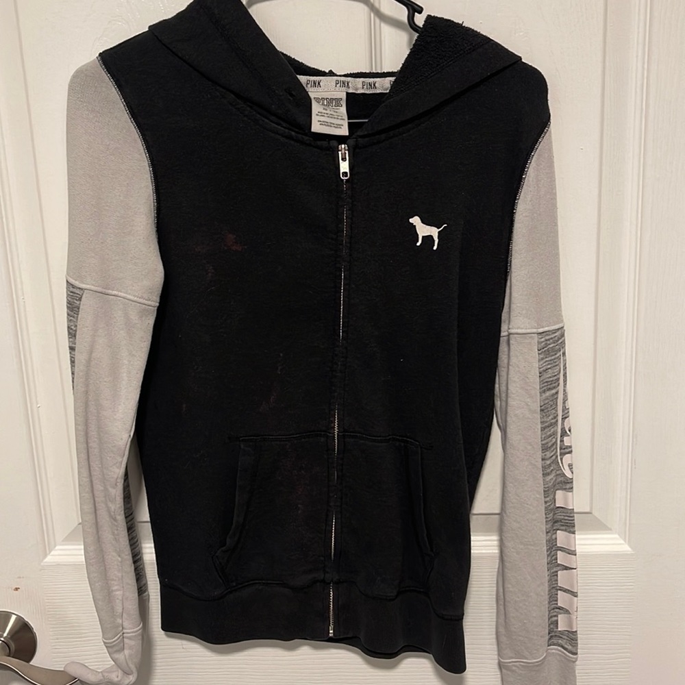 PINK xs zip up sweatshirt